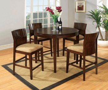 CM3332PT Ottawa II 5Pc Counter Height Dinette Set in Walnut [FADS-CM3332PT Ottawa II]