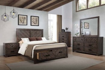 Lawndale Bedroom Set 5Pc 206300 in Dark Brown - Coaster w/Option [CRBS-206300-Lawndale]