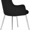 Salvatore Dining Chair 758 Set of 2 Black Velvet Fabric Meridian