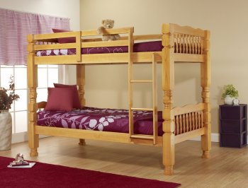 5000 Twin Over Twin Bunk Bed in Honey Pine [EGKB-5000]