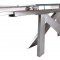 Zara Extendable Dining Table - Casabianca w/Light Gray Glass Top