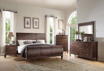 Mazen Bedroom 23950Q in Cherry Oak Finish by Acme w/Options [AMBS-23950-Mazen]