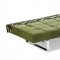 Modern Convertible Sofa Bed in Olive Microfiber with Mobile Back