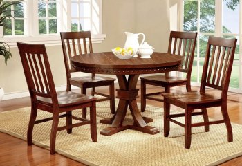 Foster I CM3437RT Round Dining Table in Dark Oak w/Options [FADS-CM3437R-Foster I]