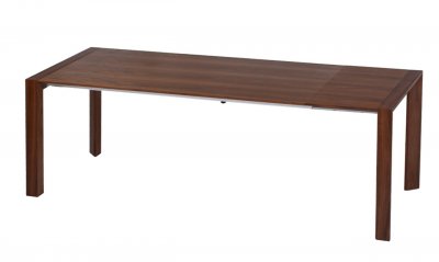 Fiore Extendable Dining Table in Walnut w/Options by Whiteline