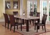 Faux Travertine Top Modern 5Pc Dining Set w/Optional Chairs