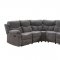 Kalen Motion Sectional Sofa 54135 in Gray Chenille by Acme