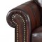 Hampton Sofa & Loveseat Set Leather Italia in Brown w/Options