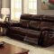 Kinsley Reclining Sofa CM6983 in Brown Top Grain Leather Match