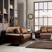 Avdira SM6064 Sofa in Fabric & Leatherette w/Options