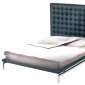 Black or White Nauga Modern Platform Bed w/High Back