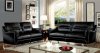 Nichola Sofa CM6008BK in Black Leatherette w/Options