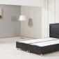 Casa Rest Queen Bed Upholstered in Black Leatherette by Casamode