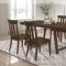 Reynolds Dining Set 5Pc 107591 in Brown Oak by Coaster w/Options