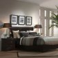 Dark Cappuccino Finish Contemporary Bedroom Set