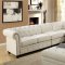 Stanford II Sectional Sofa CM6270IV in Ivory Fabric w/Options