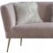 Monroe Sofa 696 in Pink Velvet Fabric by Meridian w/Options