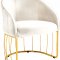 Gio Accent Chair 586 Set of 2 in Cream Velvet by Meridian