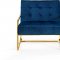 Pierre Accent Chair 523 in Navy Velvet Fabric by Meridian