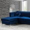 Eliana Sectional Sofa 660 in Navy Velvet Fabric by Meridian