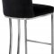 Heidi Stool 708 Set of 2 in Black Velvet Fabric by Meridian