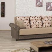 Viva Mode Sofa Bed in Brown Fabric by Casamode