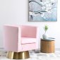 Bellagio Set of 2 Accent Chairs 581 in Pink Velvet by Meridian