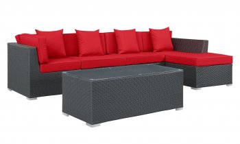 Signal Outdoor Patio Sectional 5Pc Set Choice of Color by Modway [MWOUT-Signal]