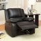 Gaffey Reclining Sofa CM6826 in Black Leather Match w/Options