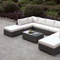 Somani CM-OS2128-3 Outdoor Sectional Sofa & Coffee Table Set