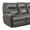 Binford CM6097GY Reclining Sofa in Gray Leatherette w/Options