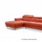 S266 Sectional Sofa in Orange Leather by Beverly Hills