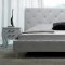 White or Black Leatherette Modern 4Pc Bedroom Set w/Crystals