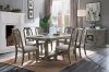 Zumala Dining Table Marble Top 73260 in Weathered Oak w/Options