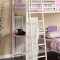 CM-BK1031 Summerville Bunk Bed in Pink & White w/Side Desk