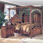 Dark Oak Finish Classic 5Pc Canopy Bedroom Set