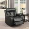 Avery Motion Sofa 645 in Black Bonded Leather w/Optional Items