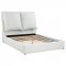 Gwendoline Upholstered Bed 306040 in White Boucle by Coaster