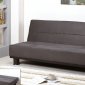 Grey Micro Suede Contemporary Sofa Sleeper w/Black Canister Legs