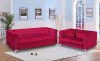 LCL-017 Sofa & Loveseat Set in Red Velvet