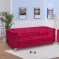 LCL-017 Sofa & Loveseat Set in Red Velvet