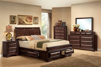 B2750 Bedroom in Cherry w/6 Drawer Bed & Optional Casegoods [EGBS-B2750JD-6DR]