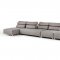 Zip Sectional Sofa in Grey Fabric by VIG w/Moveback Backrests