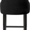 Demi Counter Stool 724 Set of 2 Black Velvet Fabric by Meridian