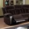 Hampshire Reclining Sectional Sofa CM6809 in Brown Fabric