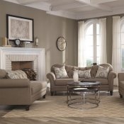 Carnahan Sofa & Loveseat Set 505251 in Grey Fabric by Coaster