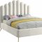 Lily Bed in Cream Velvet by Meridian w/Options