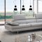 Aurora Sectional Sofa in Light Grey Premium Leather by J&M