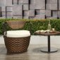 Ekil 3Pc Outdoor Patio Set 45045 in Brown Wicker by Acme