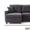 Mocca Sectional Sofa in Dupont Anthracite Fabric by Bellona